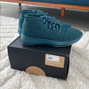 NWT Allbirds Emerald Teal Wool Runner-Up Water Repellent High-Top Sneakers